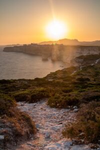 Coucher de soleil en Corse à Bonifacio