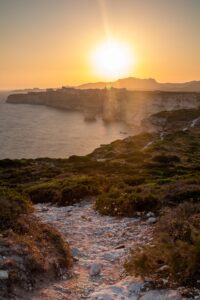 Sunset in Corsica in Bonifacio