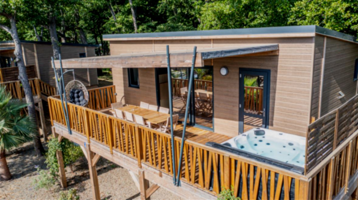 Lodge Prestige on stilts seafront 7p 3Bdrms SPA