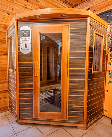 Sauna auf dem Campingplatz Merendella
